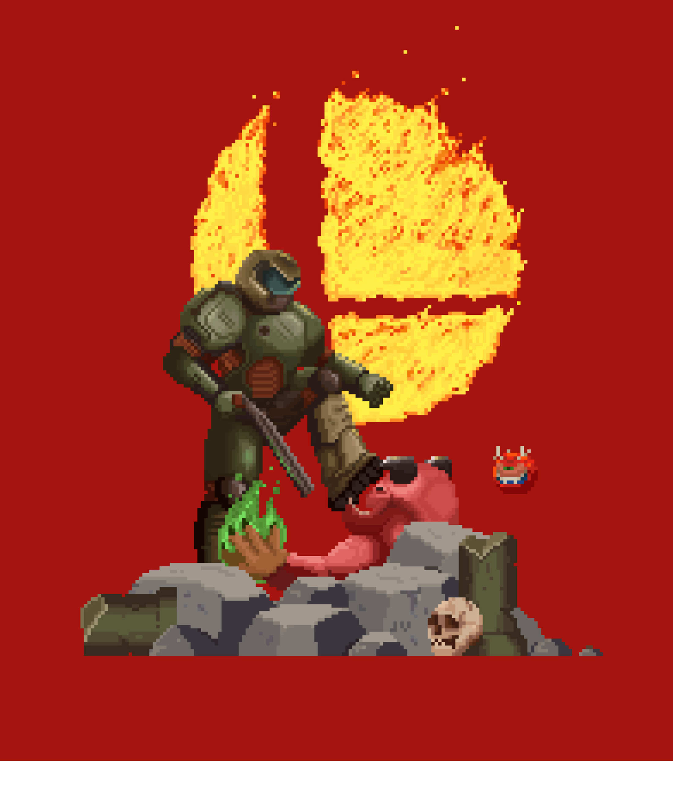 pixelart, doom, freelance illustrator, power unlimited