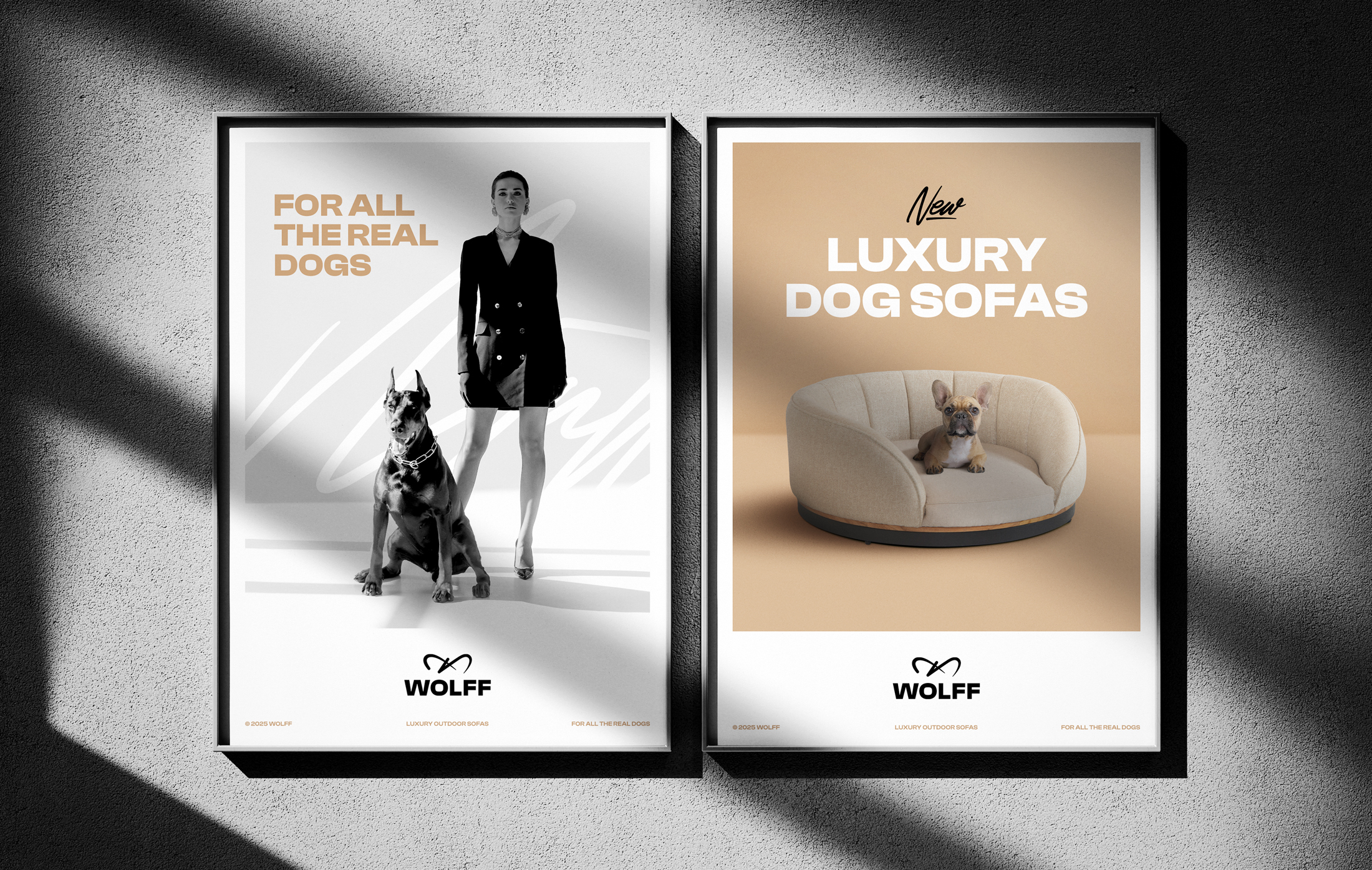 Poster design voor WOLFF, luxe hondensofa's